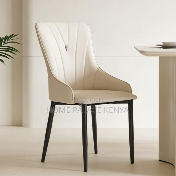 Dining Chair: Modern Soft Back Dining Chair With Metal Frame - thumbnail 6