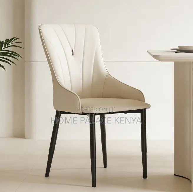 Dining Chair: Modern Soft Back Dining Chair With Metal Frame