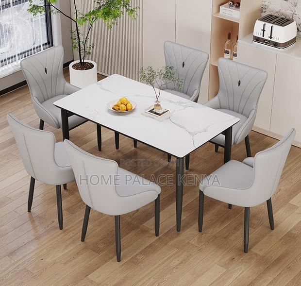 Dining Chair: Modern Soft Back Dining Chair With Metal Frame - thumbnail 8