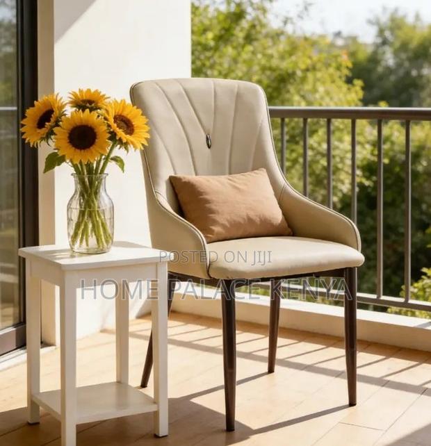 Dining Chair: Modern Soft Back Dining Chair With Metal Frame - thumbnail 9