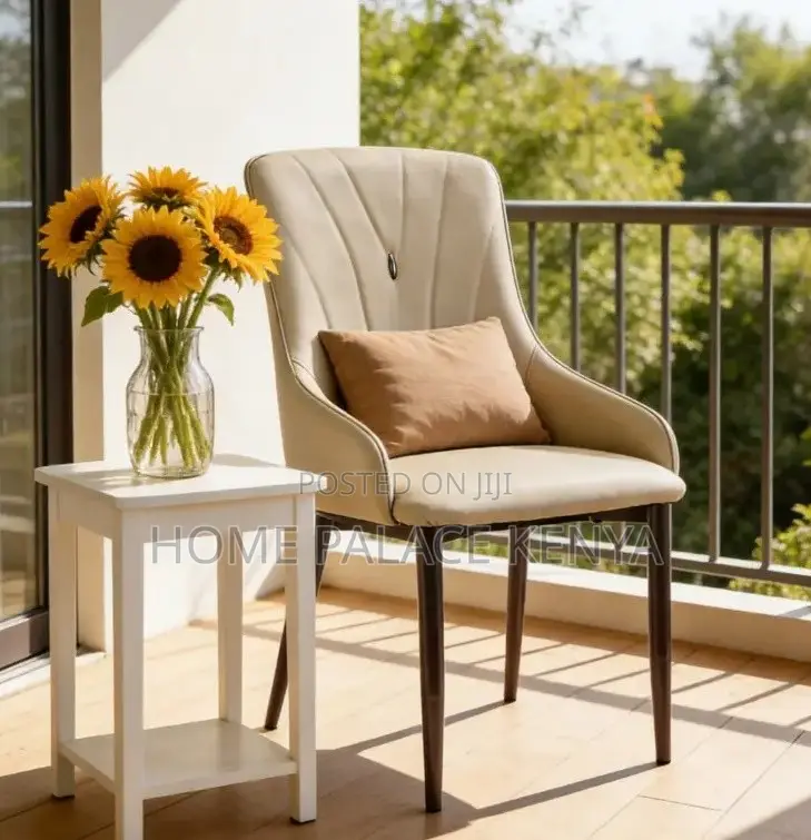Dining Chair: Modern Soft Back Dining Chair With Metal Frame