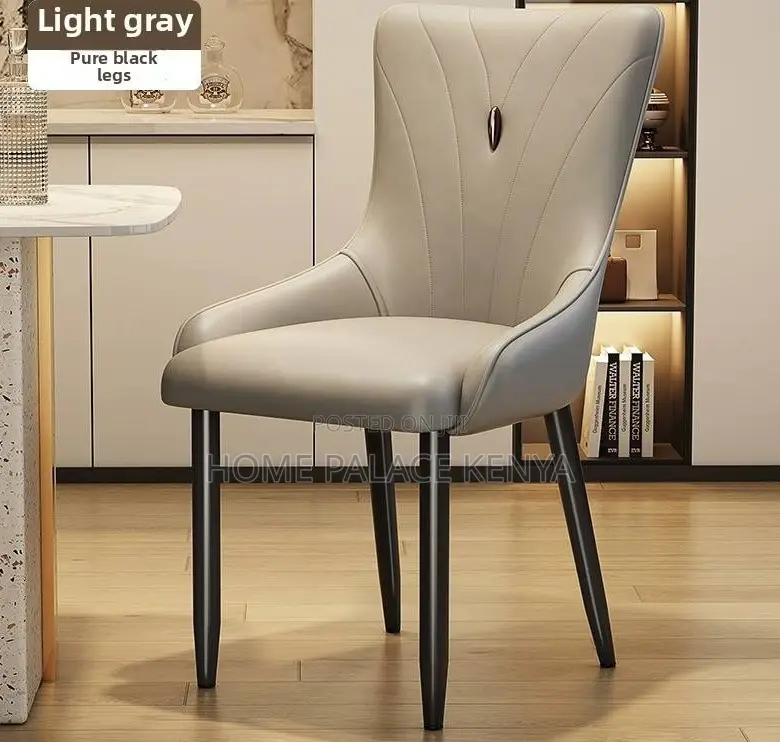 Dining Chair: Modern Soft Back Dining Chair With Metal Frame