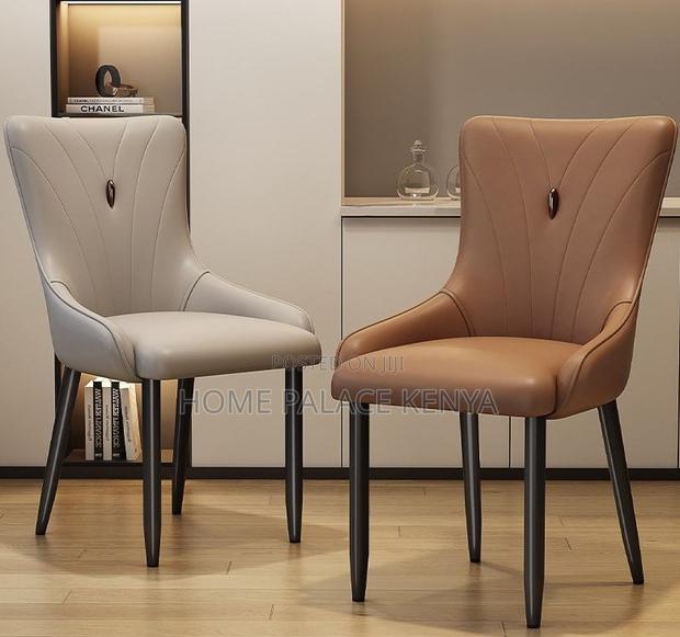 Dining Chair: Modern Soft Back Dining Chair With Metal Frame - thumbnail 11