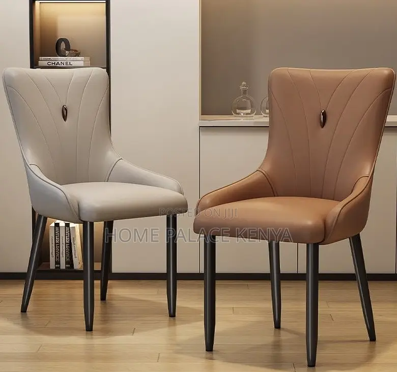 Dining Chair: Modern Soft Back Dining Chair With Metal Frame