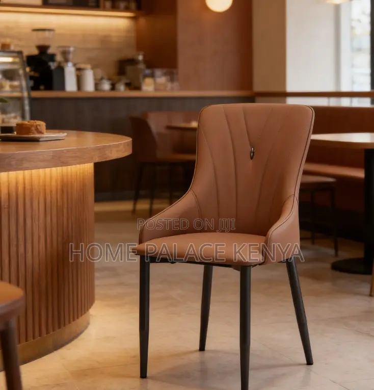 Dining Chair: Modern Soft Back Dining Chair With Metal Frame