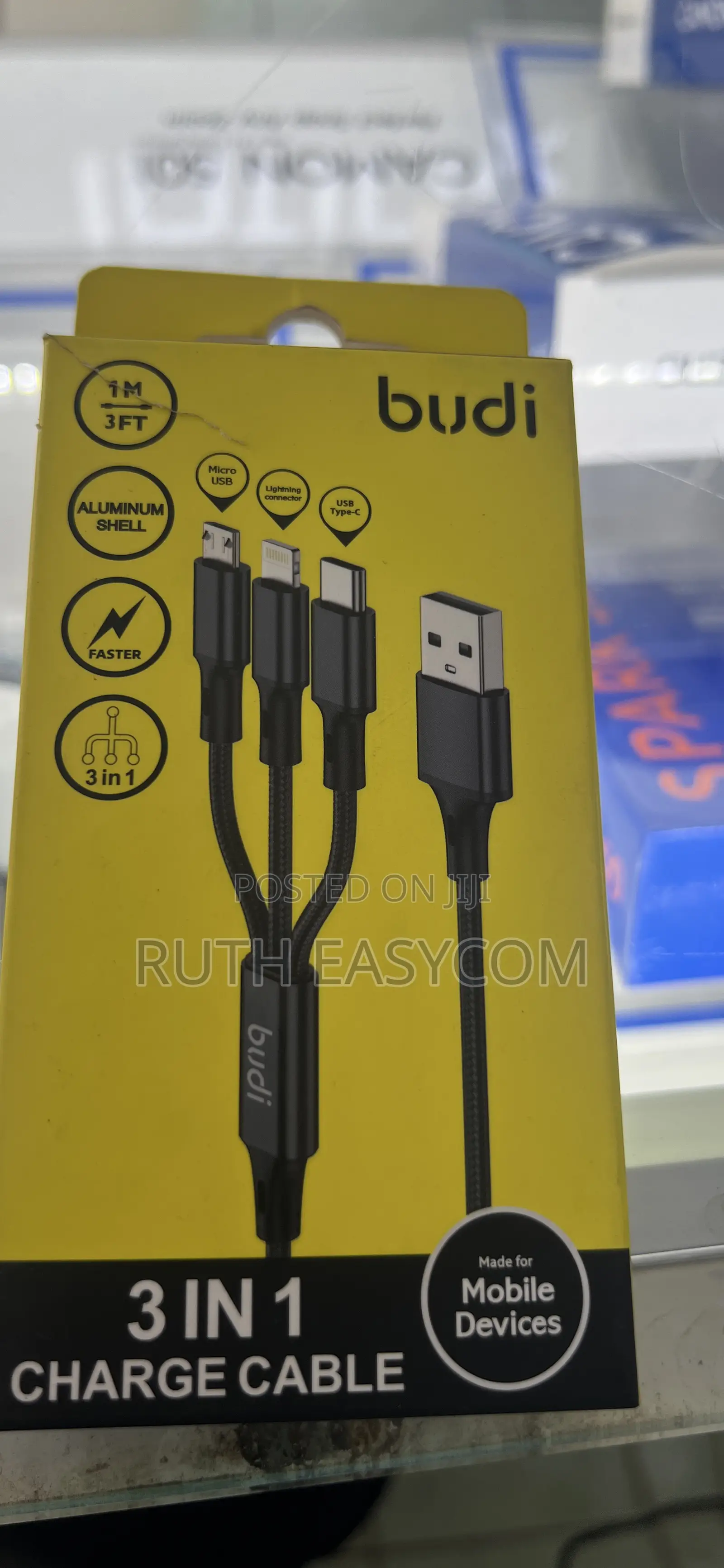 Budi 3 in 1 Charge Cable