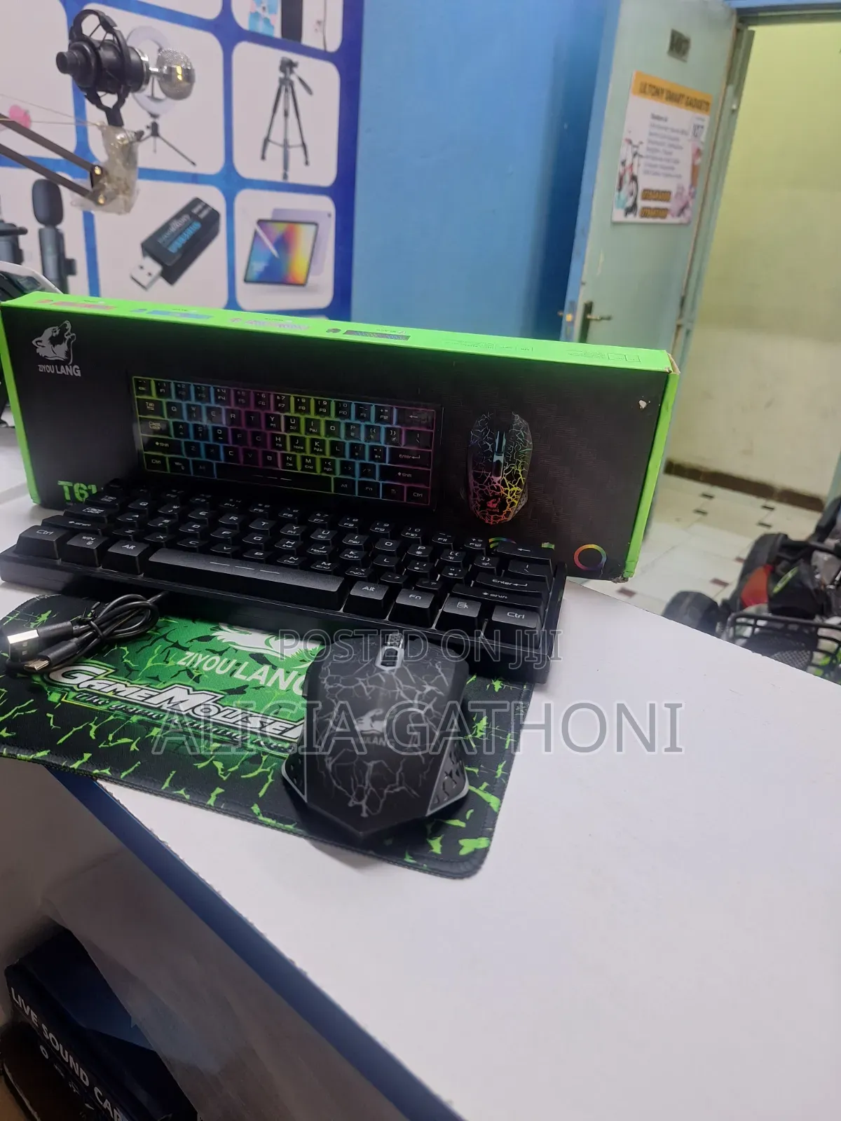 T61 Wireless Rechageable Backlit Gaming Keyboard and Mouse