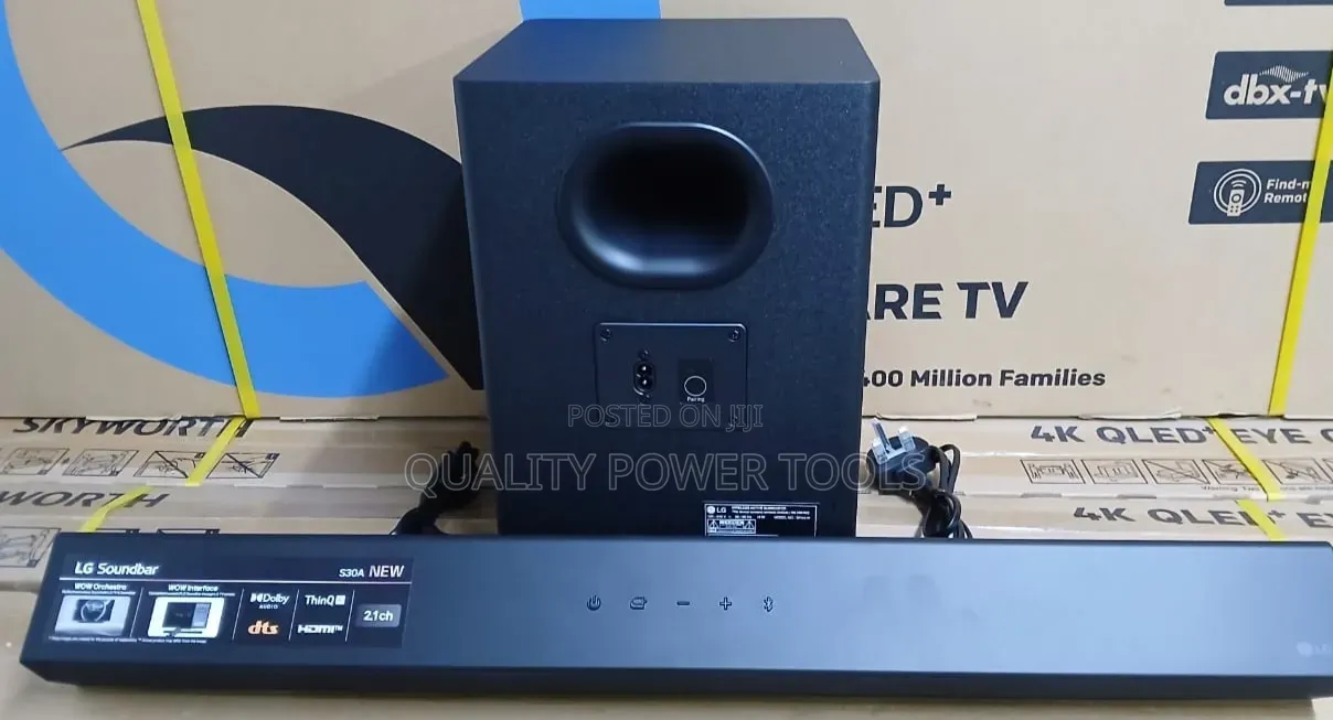 Lg Soundbar S30a With a Wireless Subwoofer.