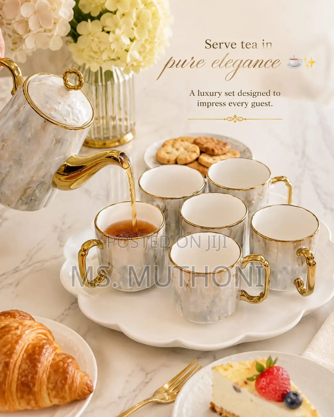 *9pc High-End Ceramic High Tea Set*