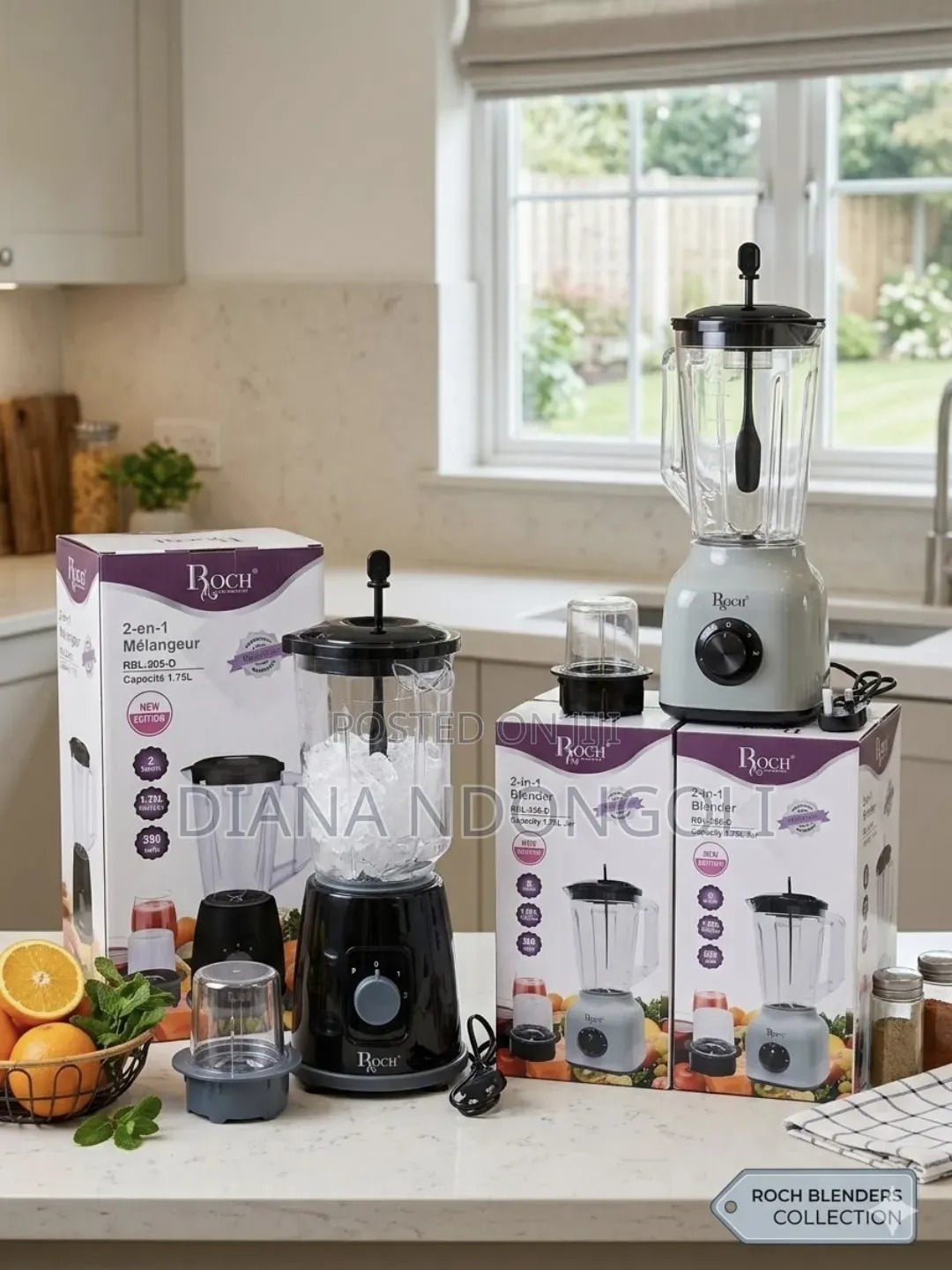 *Roch 2 in 1 Blender-Grinder *Rbl-205-D*