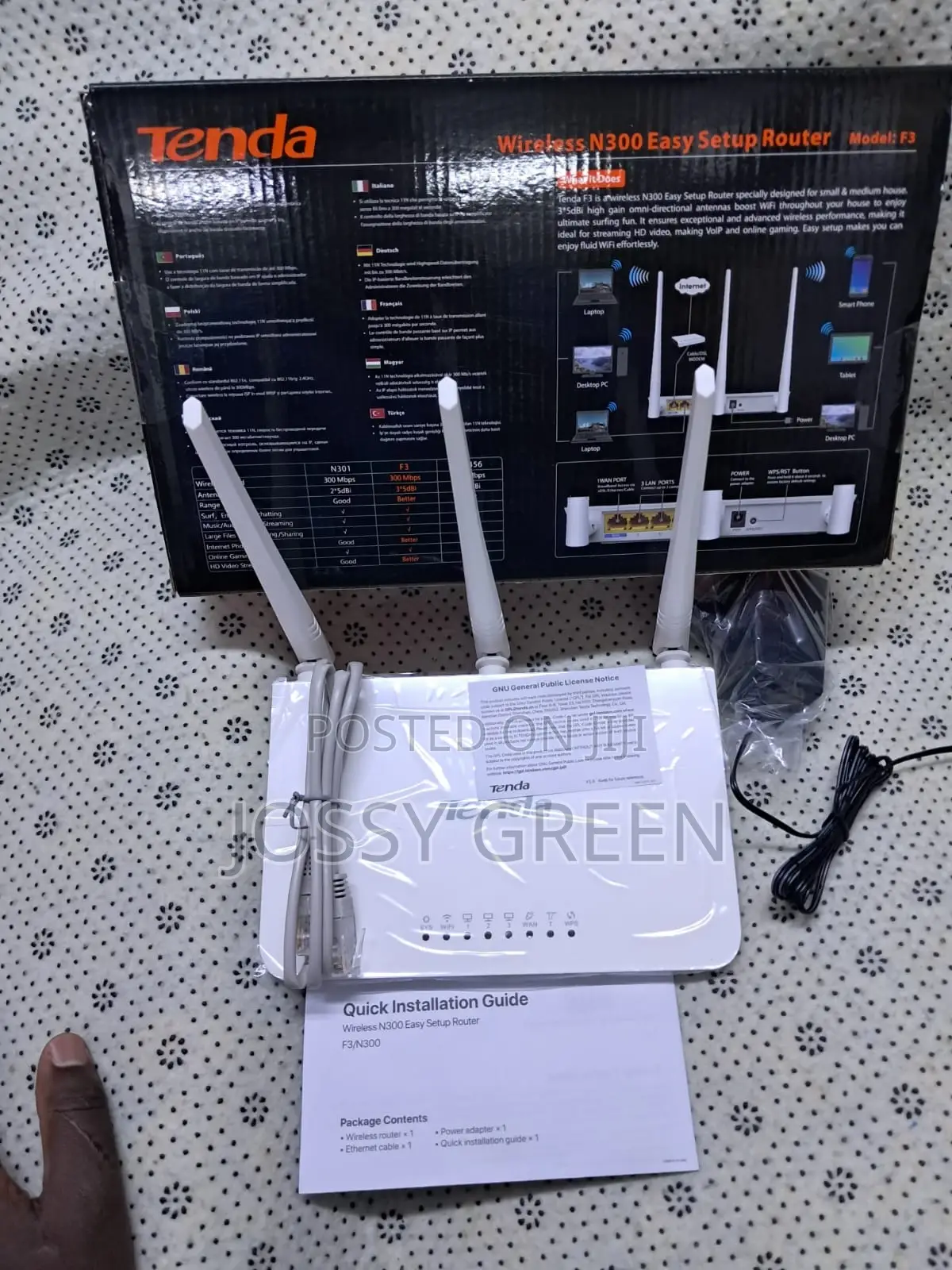 Tenda F3 Stable 300mbps Wireless Internet Router