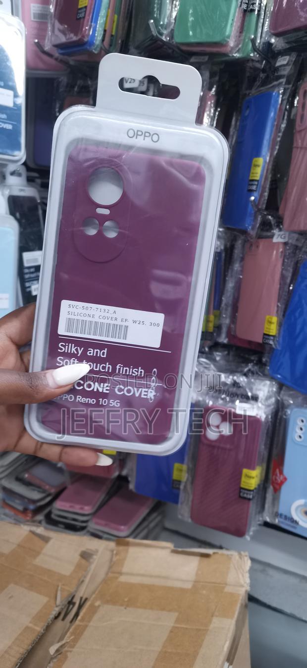 Oppo Reno 10 5g Silicone Case Cover in a Deep Purple Silky Finish. - thumbnail 2