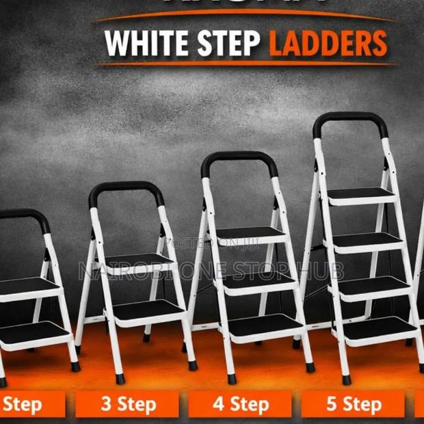 White Step Ladder Aluminium