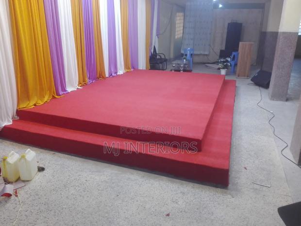 Superior Red Wall to Wall Carpet for Church Design