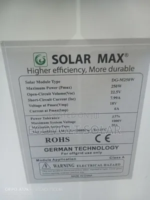 250w Solarmax Monocrystaline Solar Panel