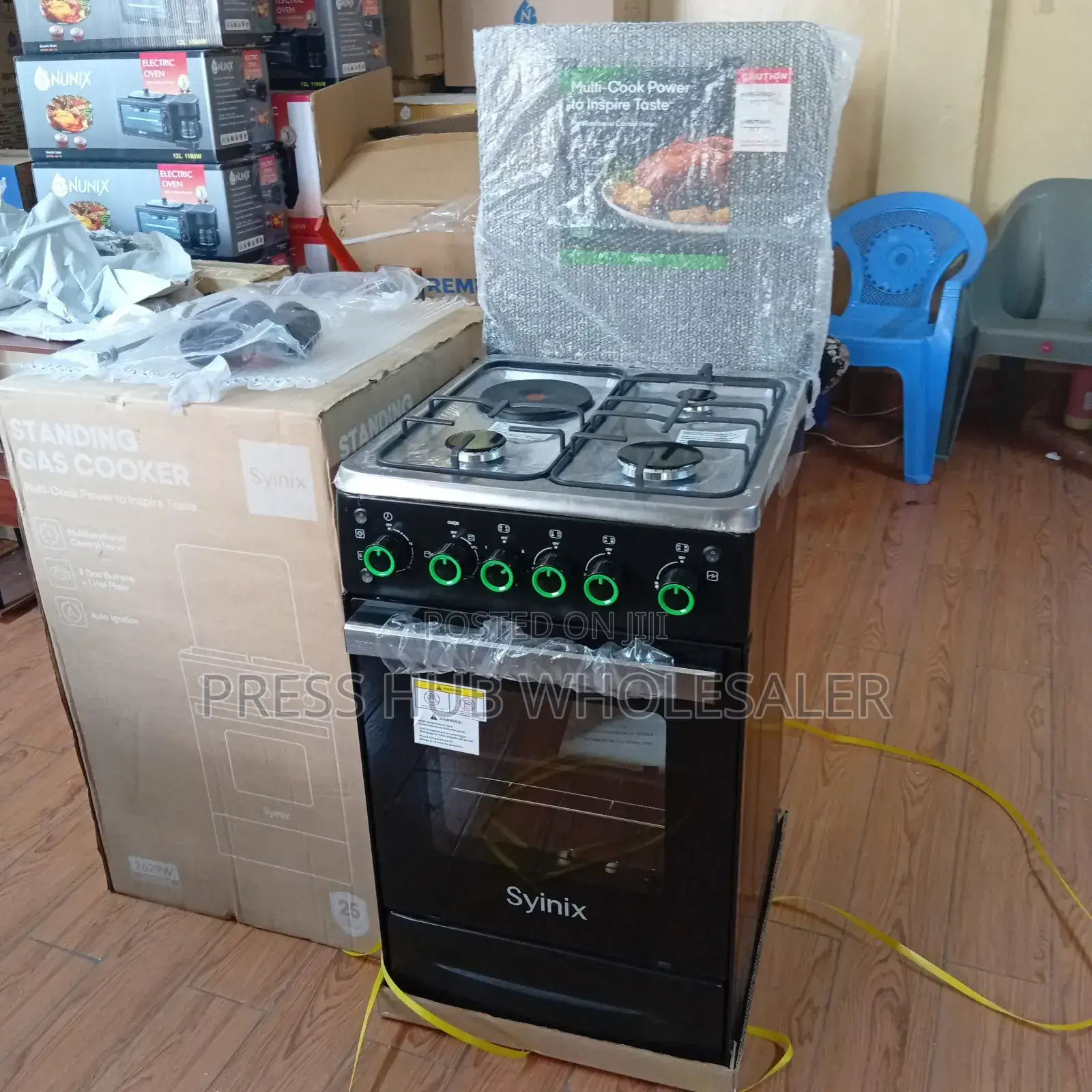 New Syinix Standing Cooker | 3 Gas + 1 Electric Burner Oven