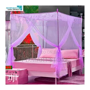 Quality 4 Stand Mosquito Net for Comfortable Sleep, Colours Available
