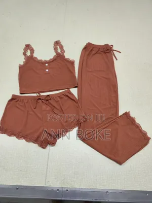 3 in 1 Ladies Pajama Set Quality Size S-Xl