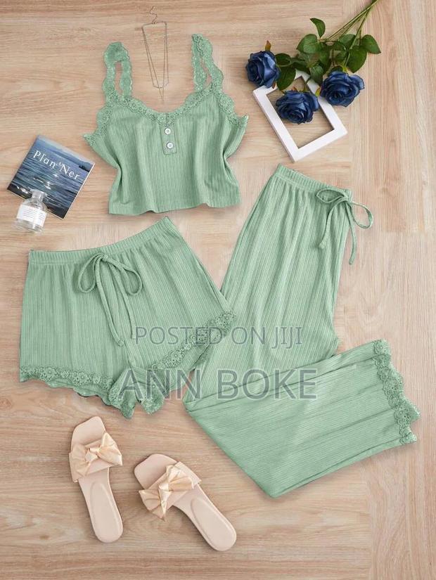 3 in 1 Ladies Pajama Set Quality Size S-Xl - thumbnail 6