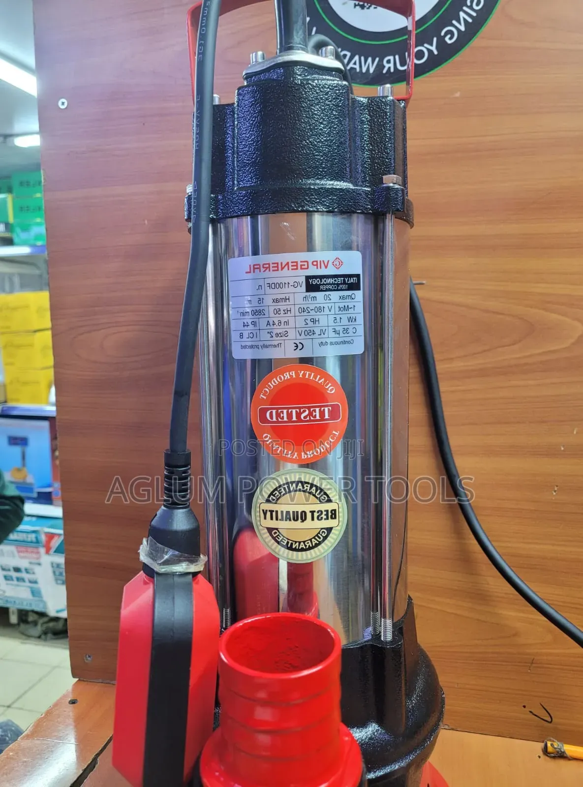 Submersible 2hp H. Max 15m 1.5kw Sewerage Water Pump