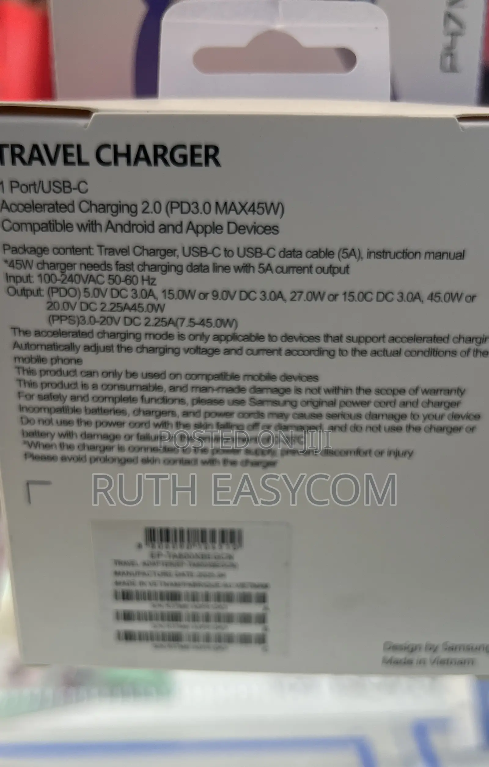 45w Pd Charger With Usb C-C Cable