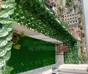 Green Privacy Fence Artificial Grass For Garden Upgrade