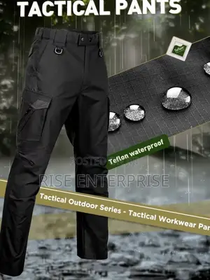 Tactical Waterproof Outdoor Unisex Pants-Black