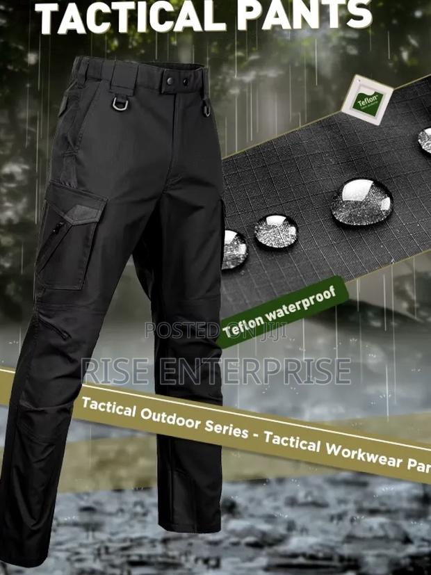 Tactical Waterproof Outdoor Unisex Pants-Black