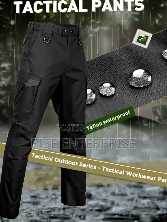 Tactical Waterproof Outdoor Unisex Pants-Black