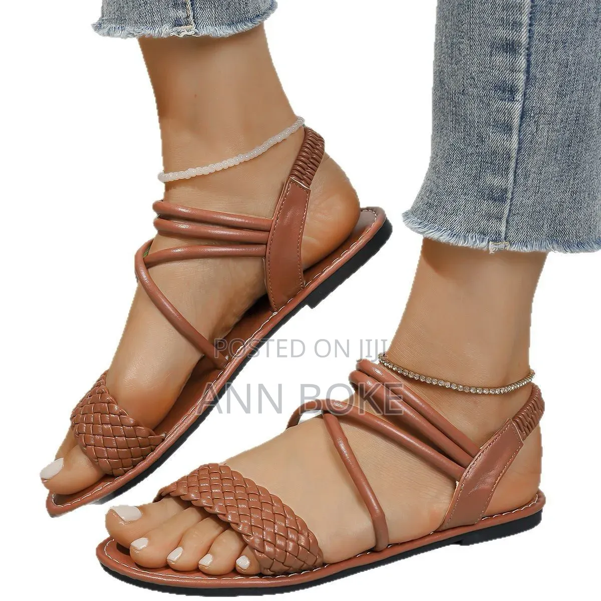 Ladies Leather Sandals Black:36,37,38,39,40,41,42*Quality