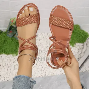 Ladies Leather Sandals Black:36,37,38,39,40,41,42*Quality