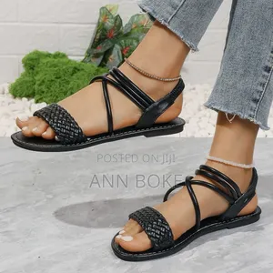 Ladies Leather Sandals Black:36,37,38,39,40,41,42*Quality