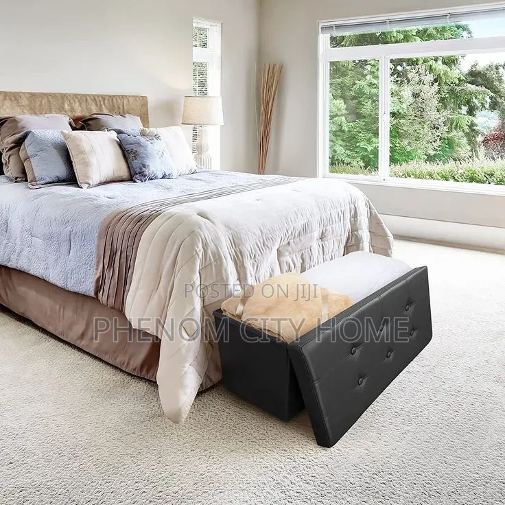 Leather Bench Foldable Storage Box