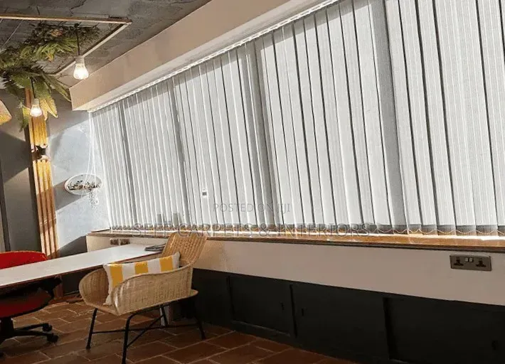 Brown,Grey and Green Vertical Blinds