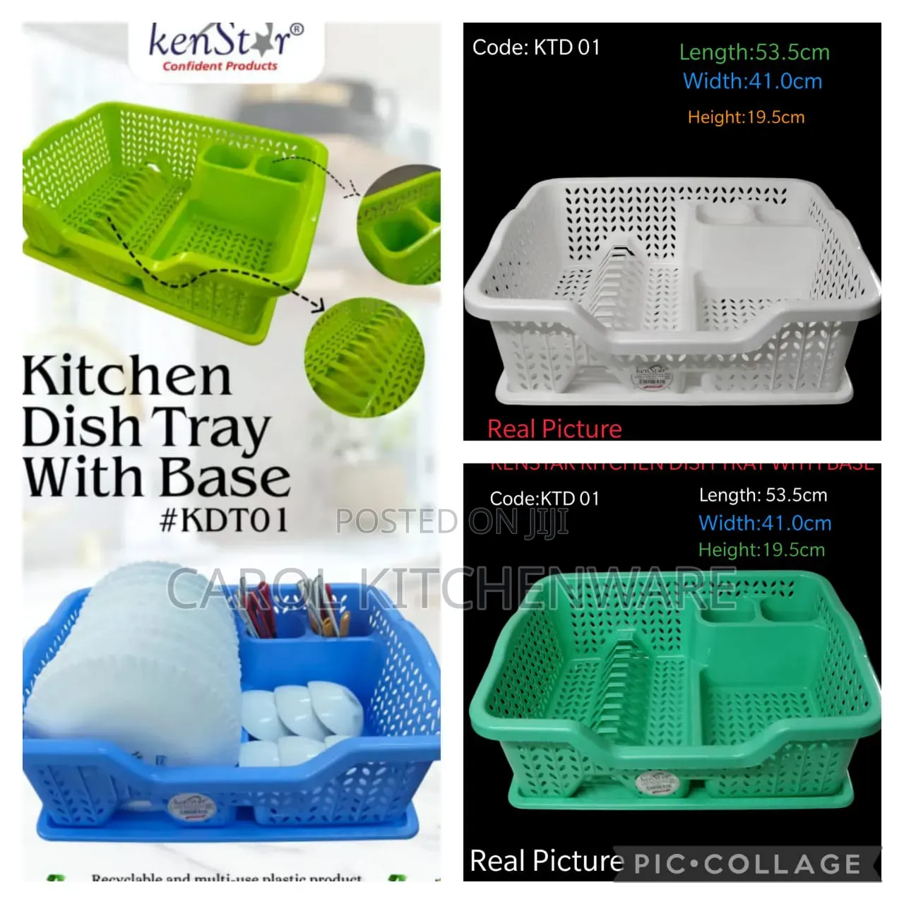 Plastic Kitchen Rack With Base/ Kitchen Dish Tray With Base
