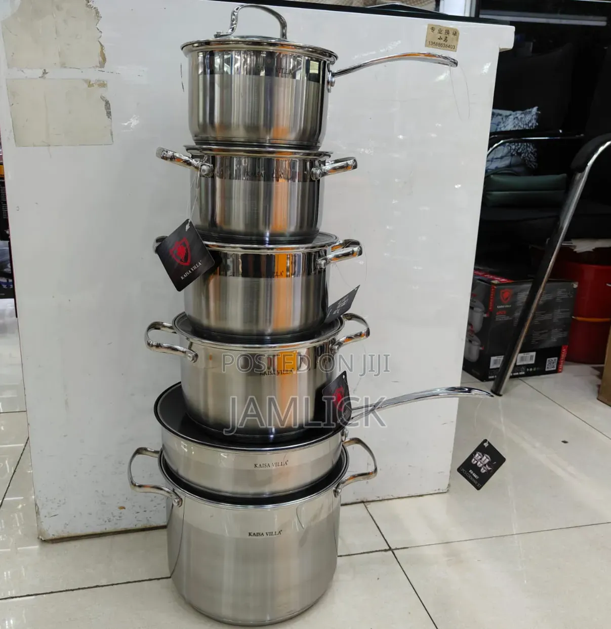 12pcs Stainless Steel Cooking Pots Set –Av