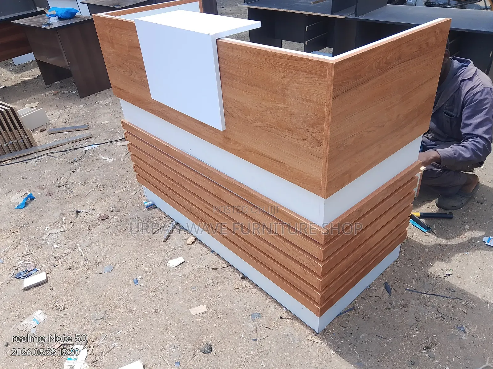 Both Sides Drawers Office Receptionist Position Desk