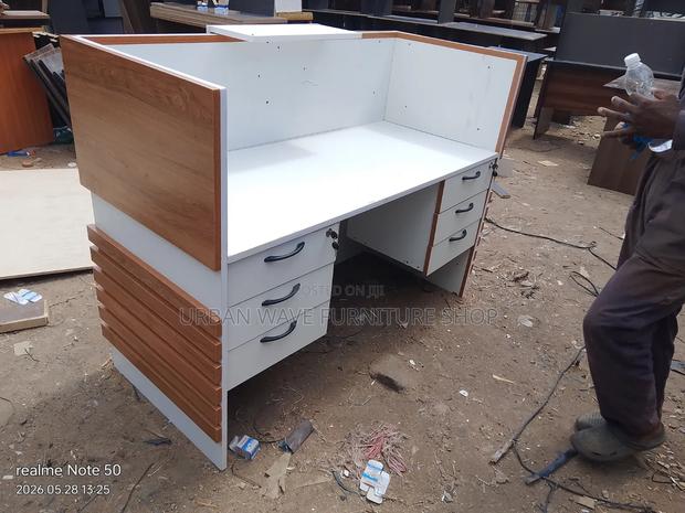 Both Sides Drawers Office Receptionist Position Desk - thumbnail 2
