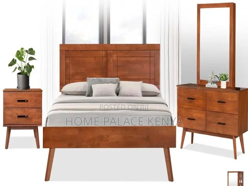 Bedroom Set: Solid Mahogany Bedroom Furniture Set With Dresser
