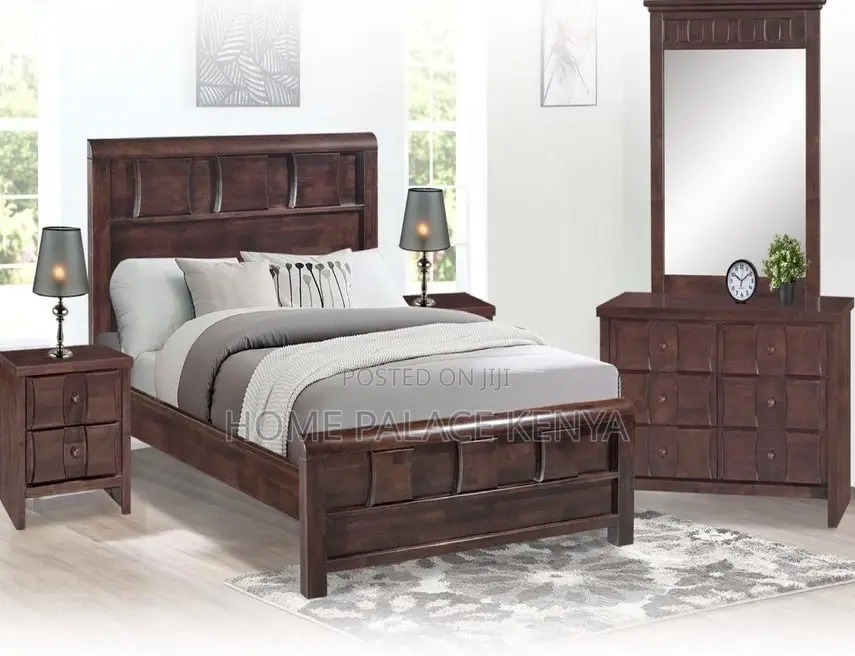 Bedroom Set: Solid Mahogany Bedroom Furniture Set With Dresser