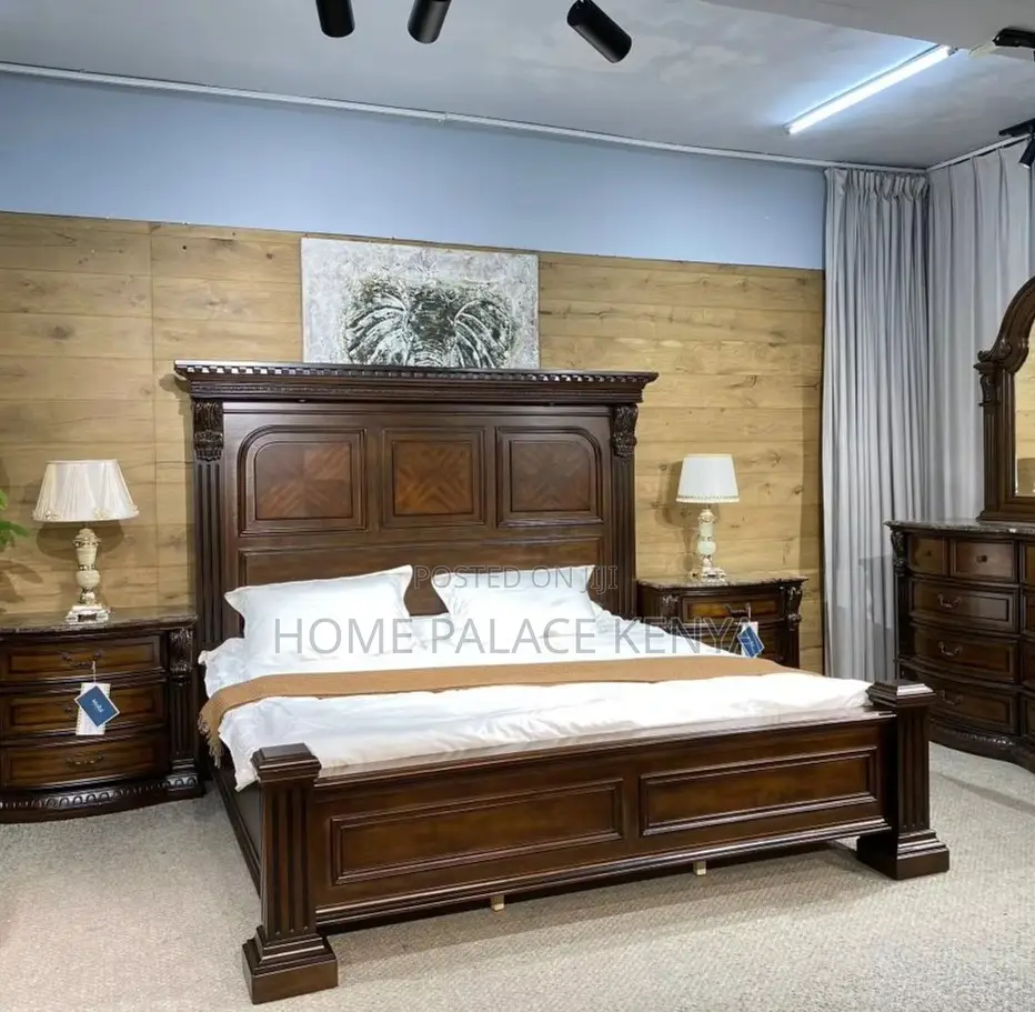 Bedroom Set: Solid Mahogany Bedroom Furniture Set With Dresser