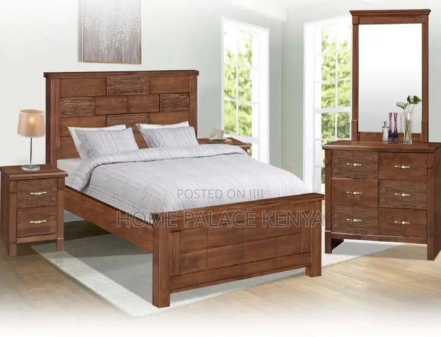 Bedroom Set: Solid Mahogany Bedroom Furniture Set With Dresser