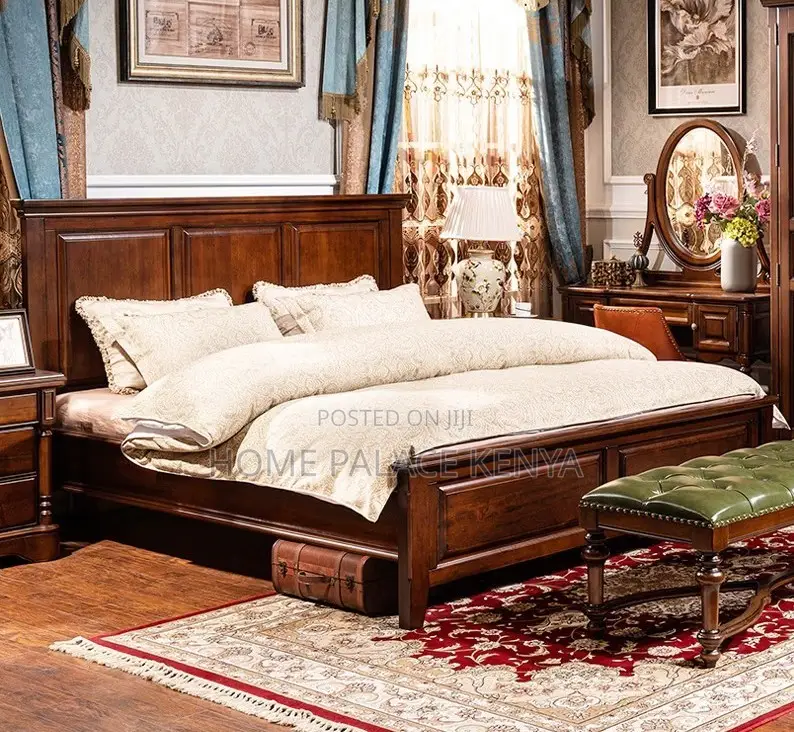 Bedroom Set: Solid Mahogany Bedroom Furniture Set With Dresser