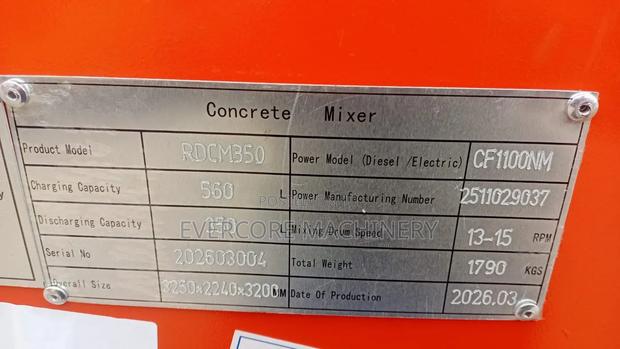 Rdcm350 Diesel Self-Loading Concrete Mixer Hydraulic Type. - thumbnail 3