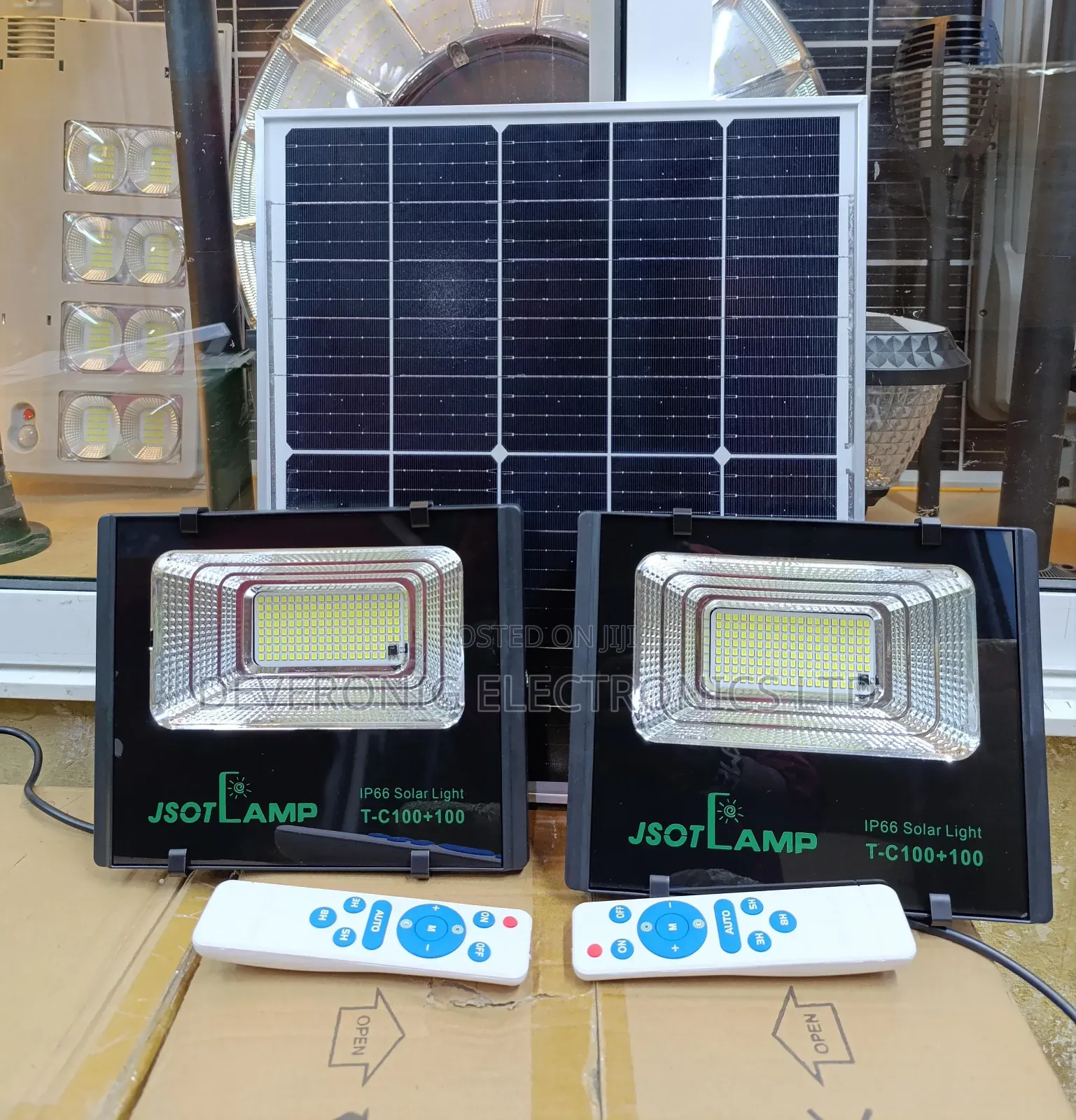 *2in1 100w+100w Solar Led Floodlight*=