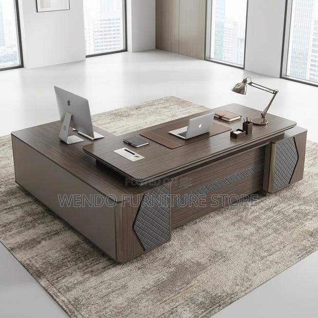 Office Desk : G12 2.4-Meter L-Shaped Executive Office Desk - thumbnail 3