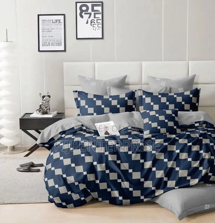 Binded Cotton Duvet Set – 6×6 6×7 | Bedsheet 2 Pillowcases