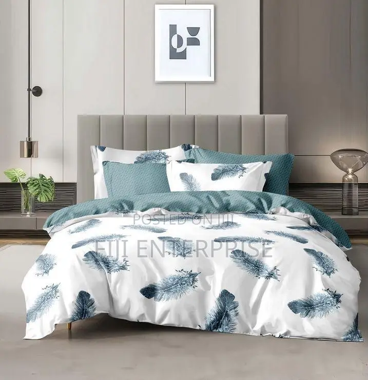 Binded Cotton Duvet Set – 6×6 6×7 | Bedsheet 2 Pillowcases