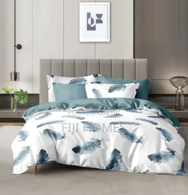 Cotton Binded Duvet Set 5x6 | Bedsheet + 2 Pillowcases