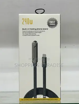 240w Cable With Built-in Folding Phone Stand Type C